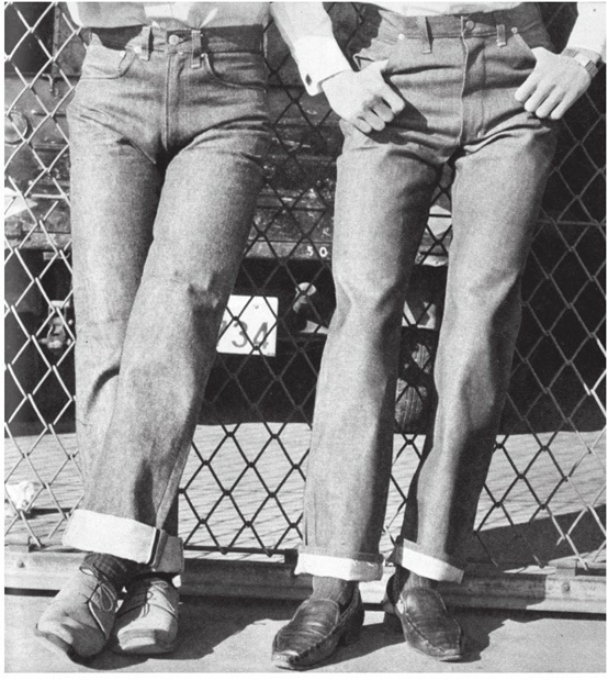 《Men’s Club》杂志上的进口美国牛仔裤，1963年春季（提供：妇人画报社）